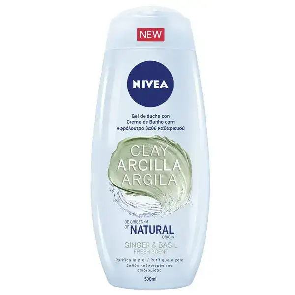Gel douche arcilla gingembre et basilic nivea 500 ml_8195. DIAYTAR COTE D'IVOIRE - Où la Tradition Renouvelée Rencontre l'Innovation. Explorez notre gamme de produits qui fusionnent l'héritage culturel avec les besoins contemporains.