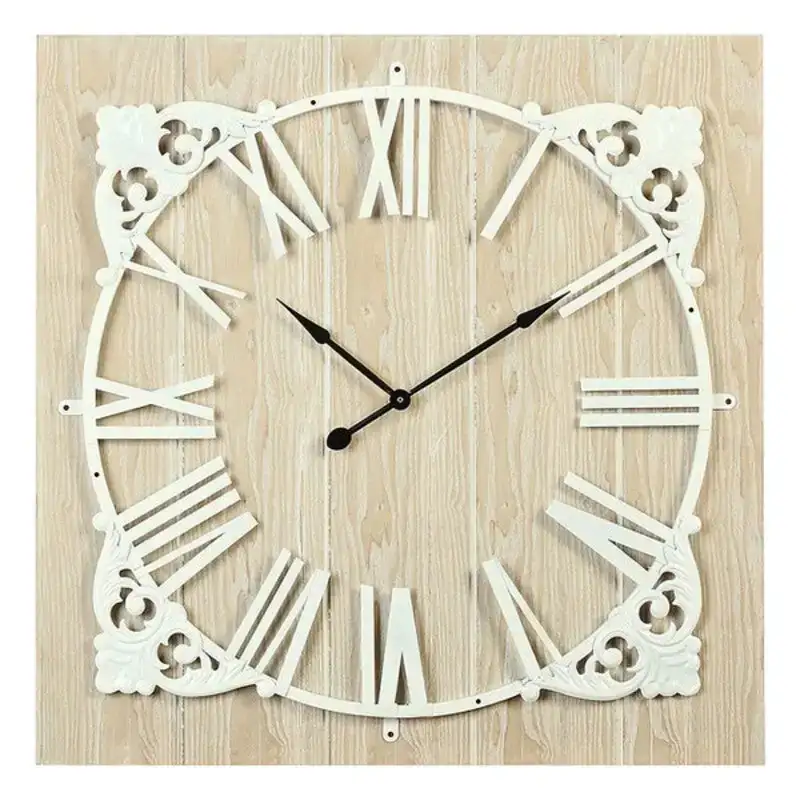 Horloge murale carree marron 58 x 58 x 45 cm_3232. DIAYTAR COTE D'IVOIRE - Votre Passage vers le Raffinement. Plongez dans notre univers de produits exquis et choisissez des articles qui ajoutent une touche de sophistication à votre vie.
