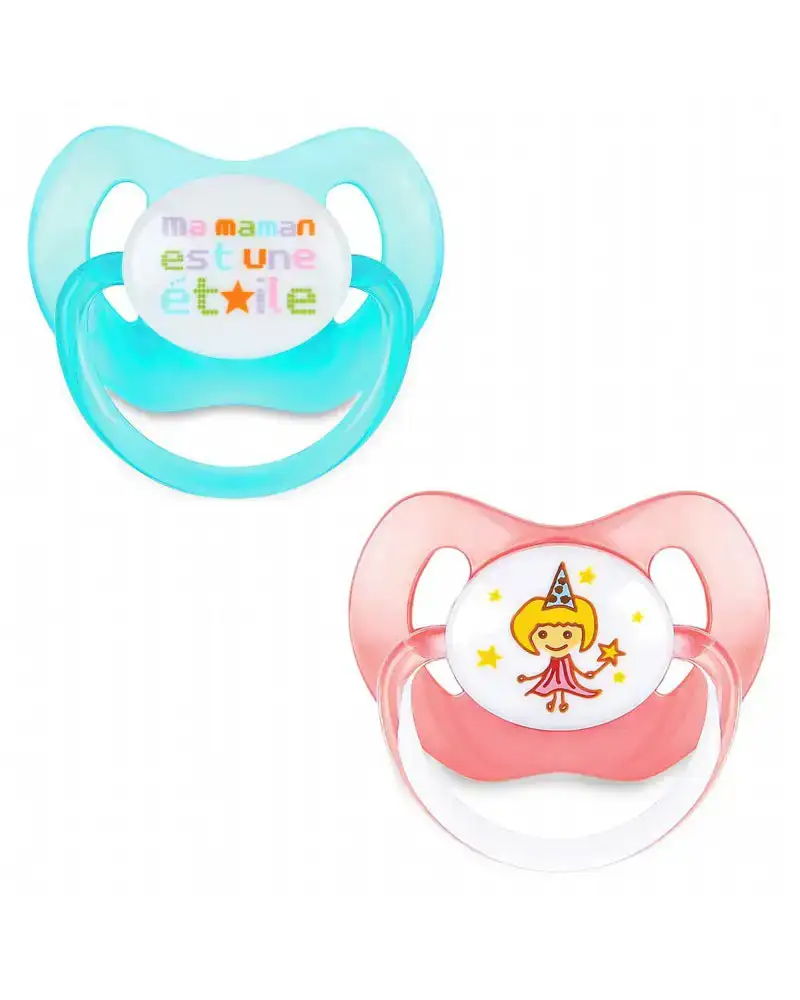 Lot de 2 sucettes dodie fille silicone 18mois_6655. DIAYTAR COTE D'IVOIRE - Votre Boutique en Ligne, Votre Choix Illimité. Parcourez nos rayons et découvrez des produits qui vous inspirent, de la mode à la maison et bien plus.