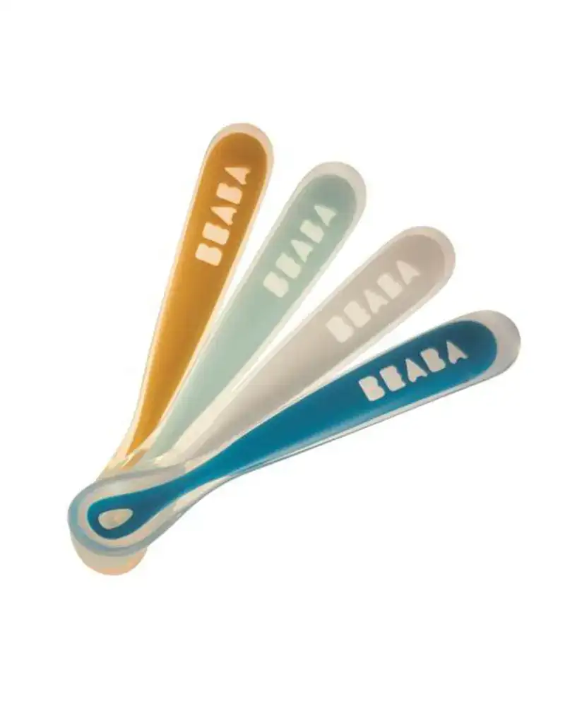 Lot de 4 cuilleres 1er age silicone rainbow_6862. DIAYTAR COTE D'IVOIRE - L'Art de Choisir, l'Art de Se Distinquer. Naviguez à travers notre catalogue et choisissez des produits qui ajoutent une note d'élégance à votre style unique.