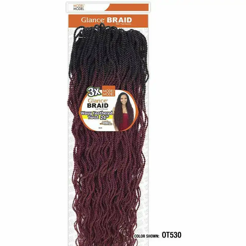 Model model glance braids 3x wavy feathered twist 24_9957. DIAYTAR COTE D'IVOIRE - L'Art de Magasiner sans Frontières. Parcourez notre vaste sélection d'articles et trouvez tout ce dont vous avez besoin, du chic à l'authentique, du moderne au traditionnel.