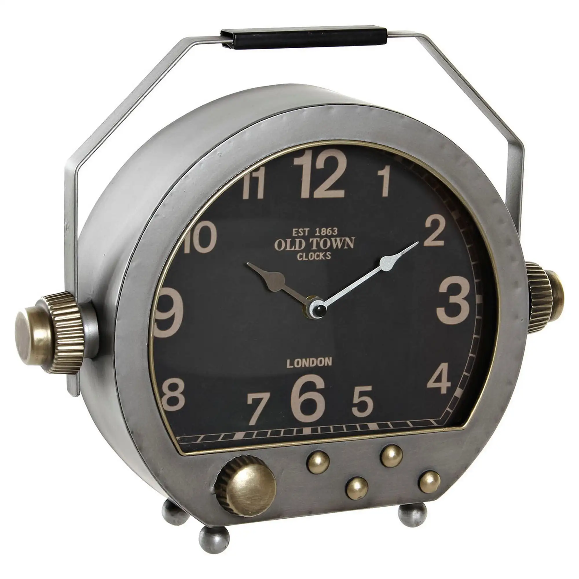 Horloge de table dkd home decor silver iron 34 x 10 x 295 cm_8928. DIAYTAR COTE D'IVOIRE - Où la Qualité et la Diversité Fusionnent. Explorez notre boutique en ligne pour découvrir une gamme variée de produits qui incarnent l'excellence et l'authenticité.