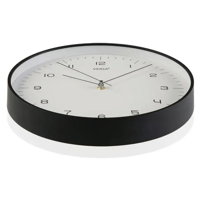 Horloge murale versa plastique noir 45 x 315 x 315 cm_2390. DIAYTAR COTE D'IVOIRE - Là où Choisir est un Acte d'Amour pour le Côte d'Ivoire. Explorez notre gamme et choisissez des produits qui célèbrent la culture et l'artisanat du pays.