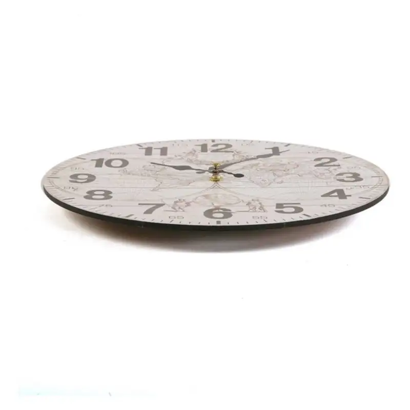Horloge murale versa world wood 28 x 28 x 9 cm_3339. DIAYTAR COTE D'IVOIRE - Là où Chaque Achat a du Sens. Explorez notre gamme et choisissez des produits qui racontent une histoire, du traditionnel au contemporain.