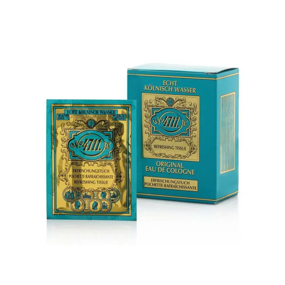 Lingettes humides parfumees original eau de cologne 4711 10 uds_3025. DIAYTAR COTE D'IVOIRE - Votre Marché Virtuel au Côte d'Ivoire. Parcourez notre boutique en ligne pour trouver des trésors cachés, des articles indispensables du quotidien aux joyaux artistiques.