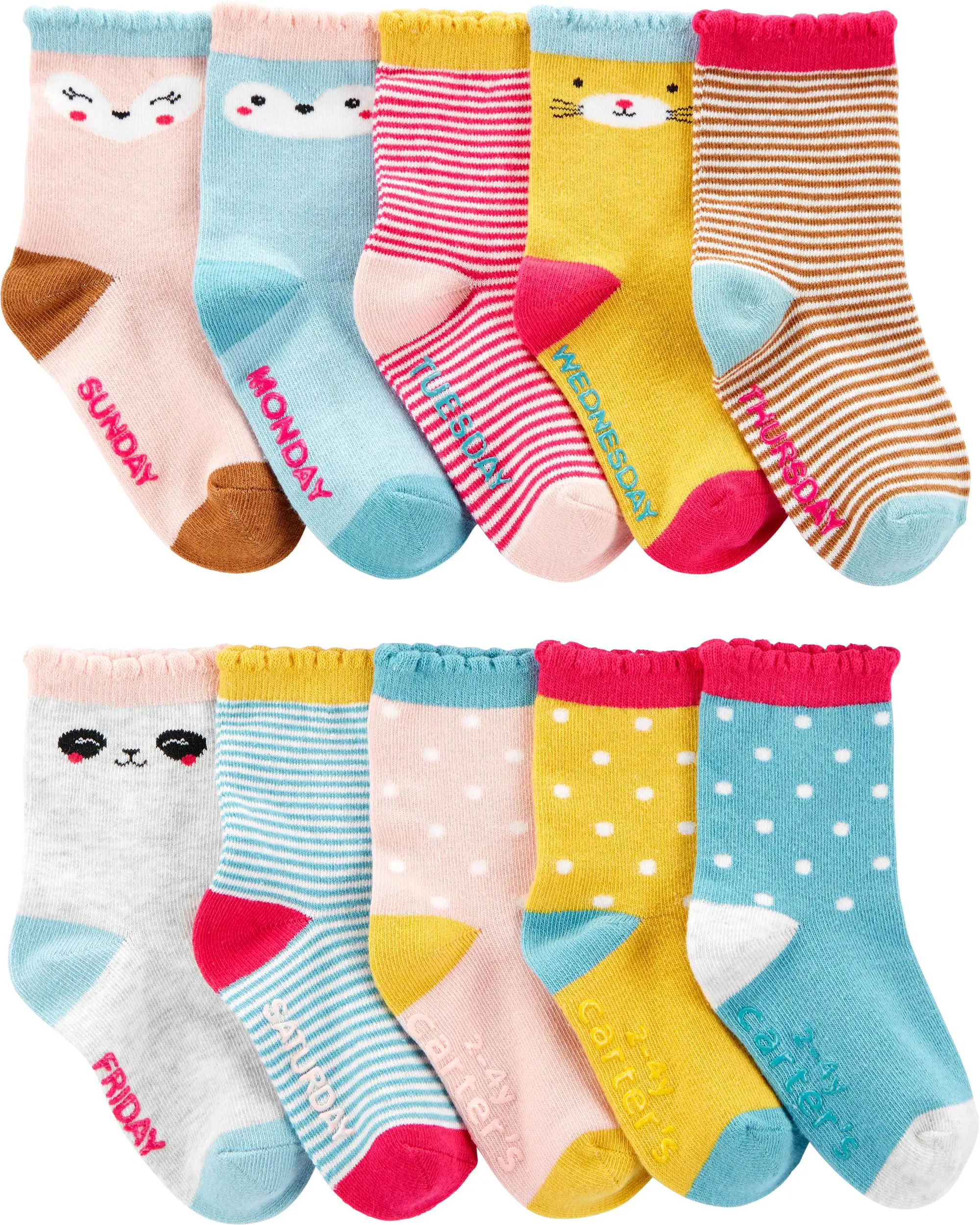Lot de 10 chaussettes jours de semaine_1806. DIAYTAR COTE D'IVOIRE - Votre Compagnon Shopping, Votre Style Unique. Explorez notre boutique en ligne pour dénicher des trésors qui expriment qui vous êtes, de la mode à la maison.