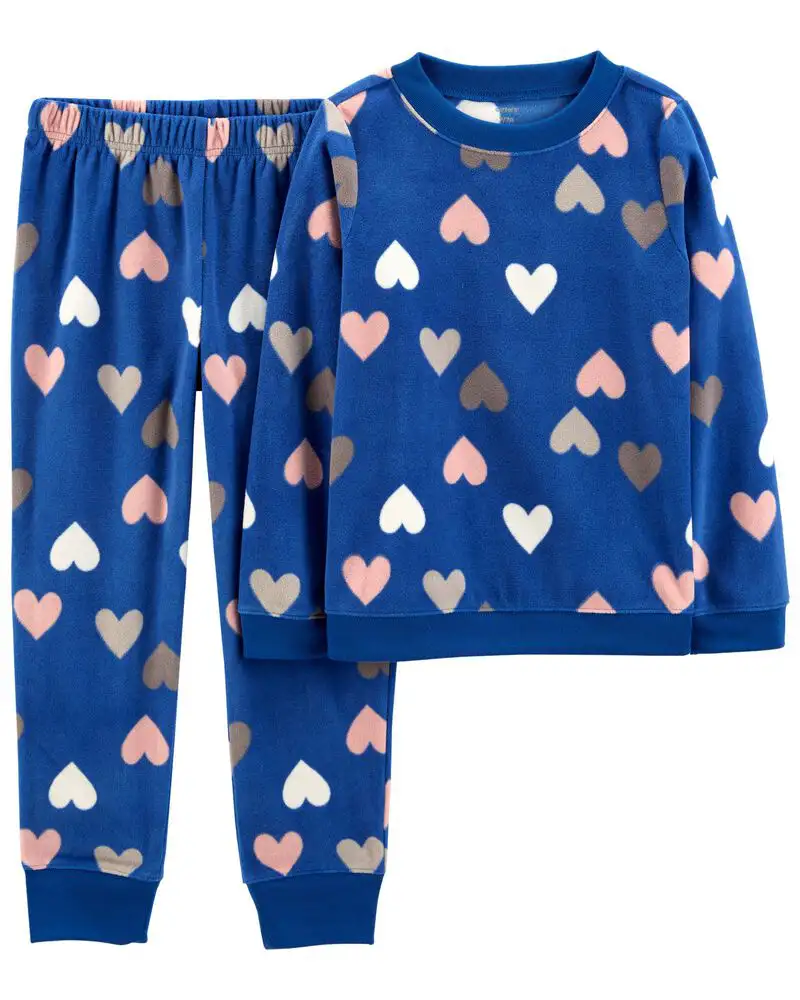 Pyjama 2 pieces en polaire coeurs_2088. Bienvenue chez DIAYTAR COTE D'IVOIRE - Où le Shopping Rencontre la Qualité. Explorez notre sélection soigneusement conçue et trouvez des produits qui définissent le luxe abordable.