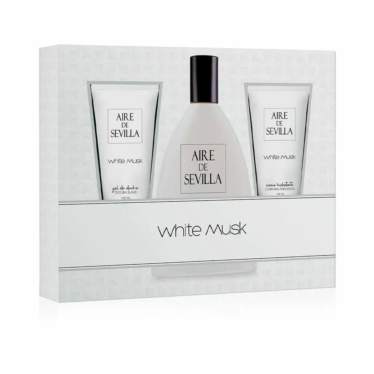 Set de parfum femme aire sevilla white musk 3 pieces_9363. Entrez dans l'Univers de DIAYTAR COTE D'IVOIRE - Où Chaque Produit a sa Place. Explorez nos rayons virtuels et choisissez des articles qui s'intègrent parfaitement à votre style de vie.
