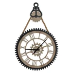 Horloge murale dkd home decor industriel fer noir mdf bois 52 x 75 x 80 cm_1616. DIAYTAR COTE D'IVOIRE - Votre Plateforme pour un Shopping Inspiré. Explorez nos offres variées et découvrez des articles qui stimulent votre créativité et embellissent votre vie.