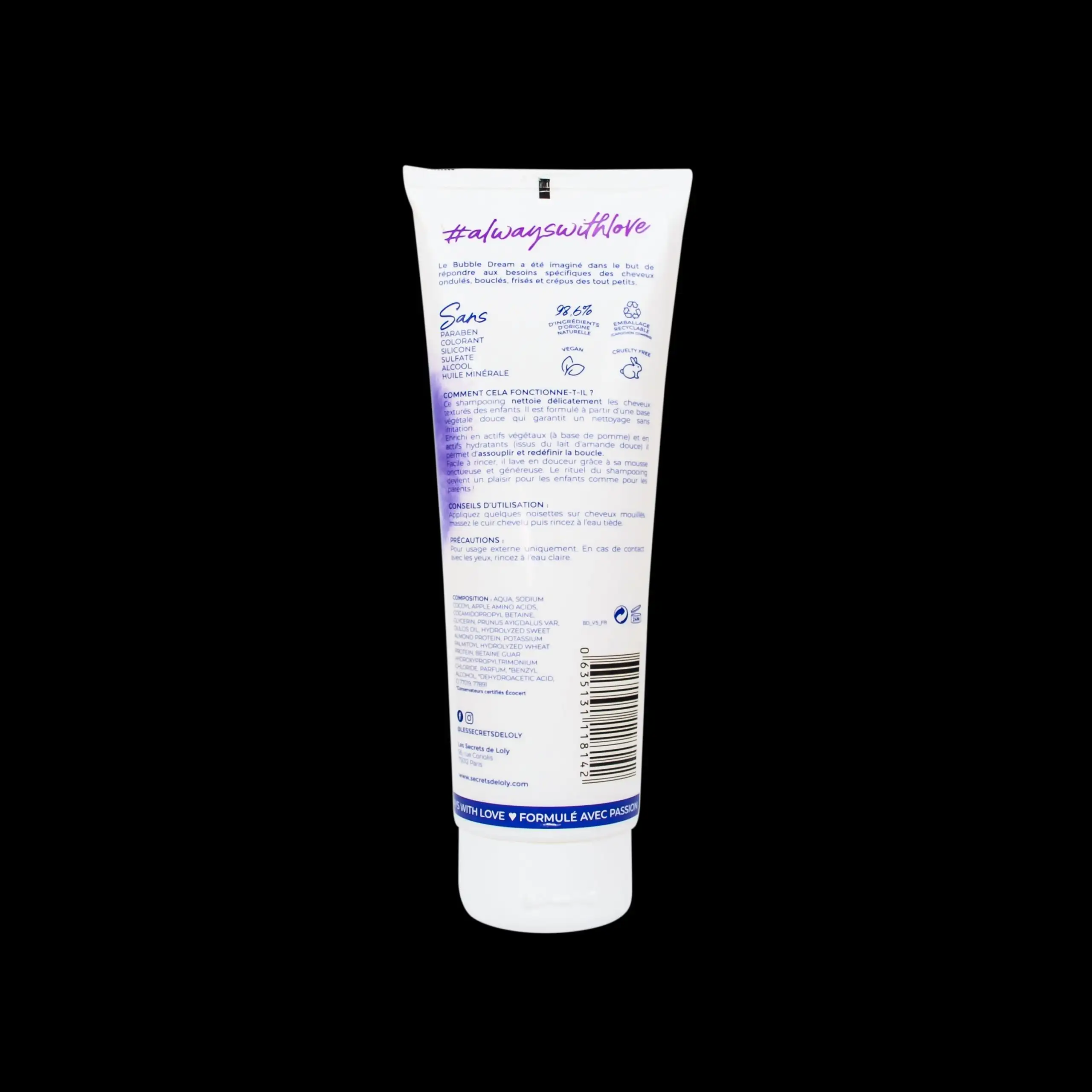 Les secrets de loly bubble dream shampooing enfant 250ml_8972. DIAYTAR COTE D'IVOIRE - Là où la Qualité se Marque d'une Touche Côte d'Ivoireaise. Naviguez à travers notre boutique en ligne et choisissez des produits qui allient excellence et tradition.