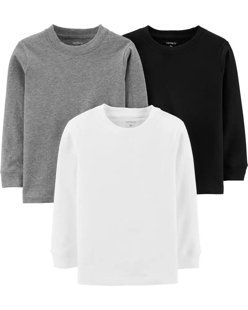 Lot de 3 t shirts a manches longues noir gris blanc_6484. Bienvenue sur DIAYTAR COTE D'IVOIRE - Où Chaque Produit a son Charme. Explorez notre sélection minutieuse et trouvez des articles qui vous séduisent et vous inspirent.
