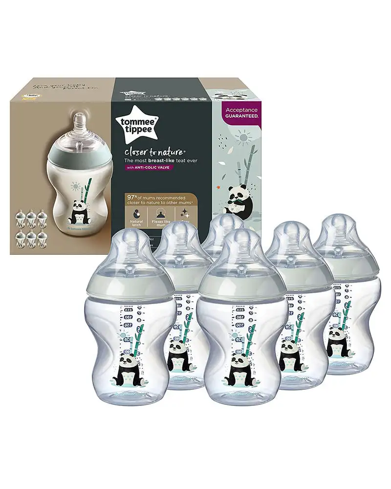 Lot de 6 biberons tommee tippee closer to nature 0m panda 260ml_4810. DIAYTAR COTE D'IVOIRE - Votre Portail vers l'Extraordinaire. Parcourez nos collections et découvrez des produits qui vous emmènent au-delà de l'ordinaire, créant une expérience de shopping mémorable.