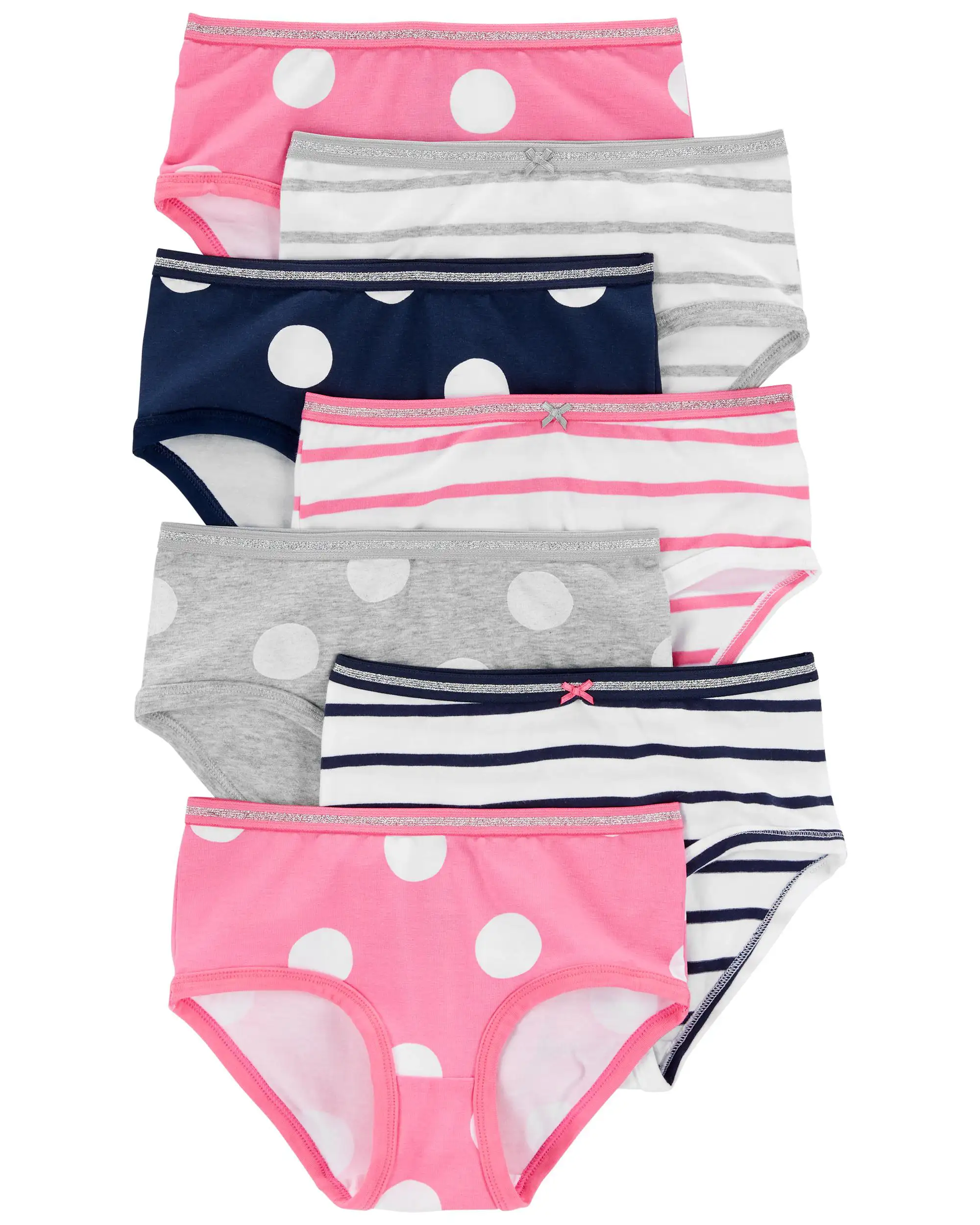 Lot de 7 culottes en coton stretch pois_3851. DIAYTAR COTE D'IVOIRE - Où Chaque Sélection est une Victoire. Découvrez notre boutique en ligne et trouvez des articles qui vous rendent la vie plus belle, un choix à la fois.