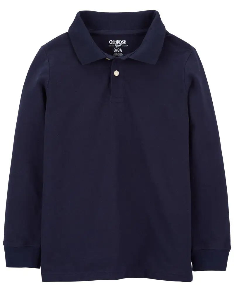 Polo manches longues bleu marine_5004. DIAYTAR COTE D'IVOIRE - Où Choisir est une Célébration de l'Artisanat Local. Découvrez notre boutique en ligne et choisissez des produits qui incarnent la passion des artisans sénégalais.