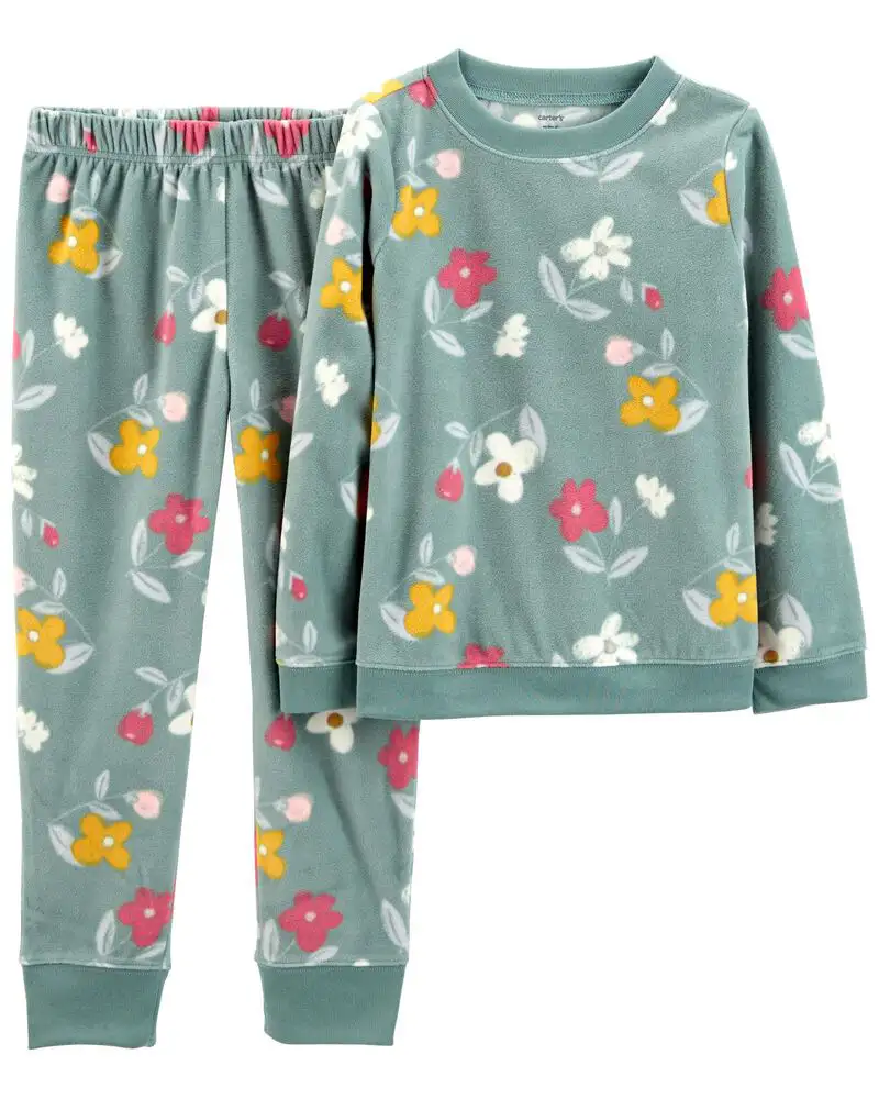 Pyjama 2 pieces en polaire fleurs_9958. DIAYTAR COTE D'IVOIRE - Votre Portail vers l'Extraordinaire. Parcourez nos collections et découvrez des produits qui vous emmènent au-delà de l'ordinaire, créant une expérience de shopping mémorable.