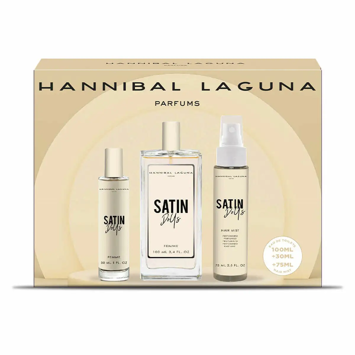 Set de parfum femme hannibal laguna satin dolls 3 pieces_5379. Entrez dans l'Univers de DIAYTAR COTE D'IVOIRE - Où l'Innovation Rencontre la Tradition. Explorez notre sélection de produits modernes et traditionnels qui incarnent l'esprit dynamique du Côte d'Ivoire.