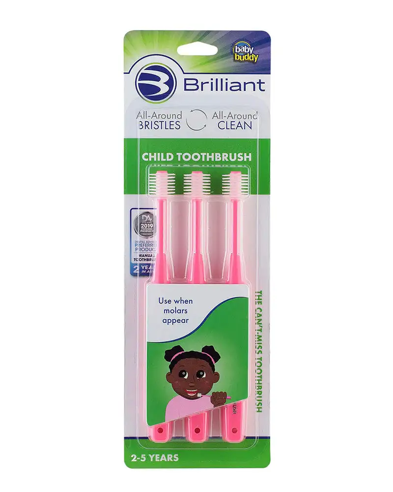 Brosse a dents brilliant 3 pack rose 2 5ans_7274. DIAYTAR COTE D'IVOIRE - Où le Shopping est un Plaisir Engagé. Parcourez notre catalogue et choisissez des produits qui respectent vos valeurs et vos attentes.
