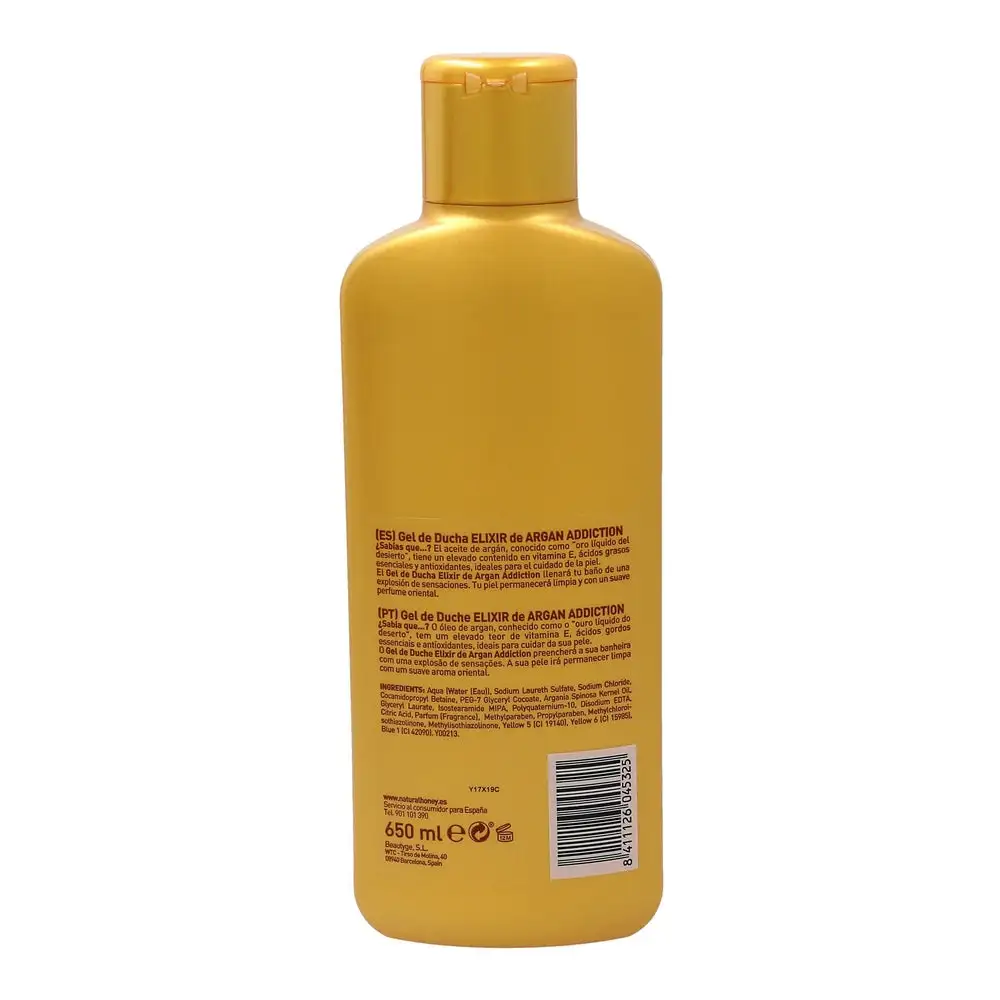 Gel douche huile dargan miel naturel 650 ml_7553. DIAYTAR COTE D'IVOIRE - L'Art de Vivre le Shopping Authentique. Découvrez notre boutique en ligne et trouvez des produits qui célèbrent la culture et l'héritage du Côte d'Ivoire.