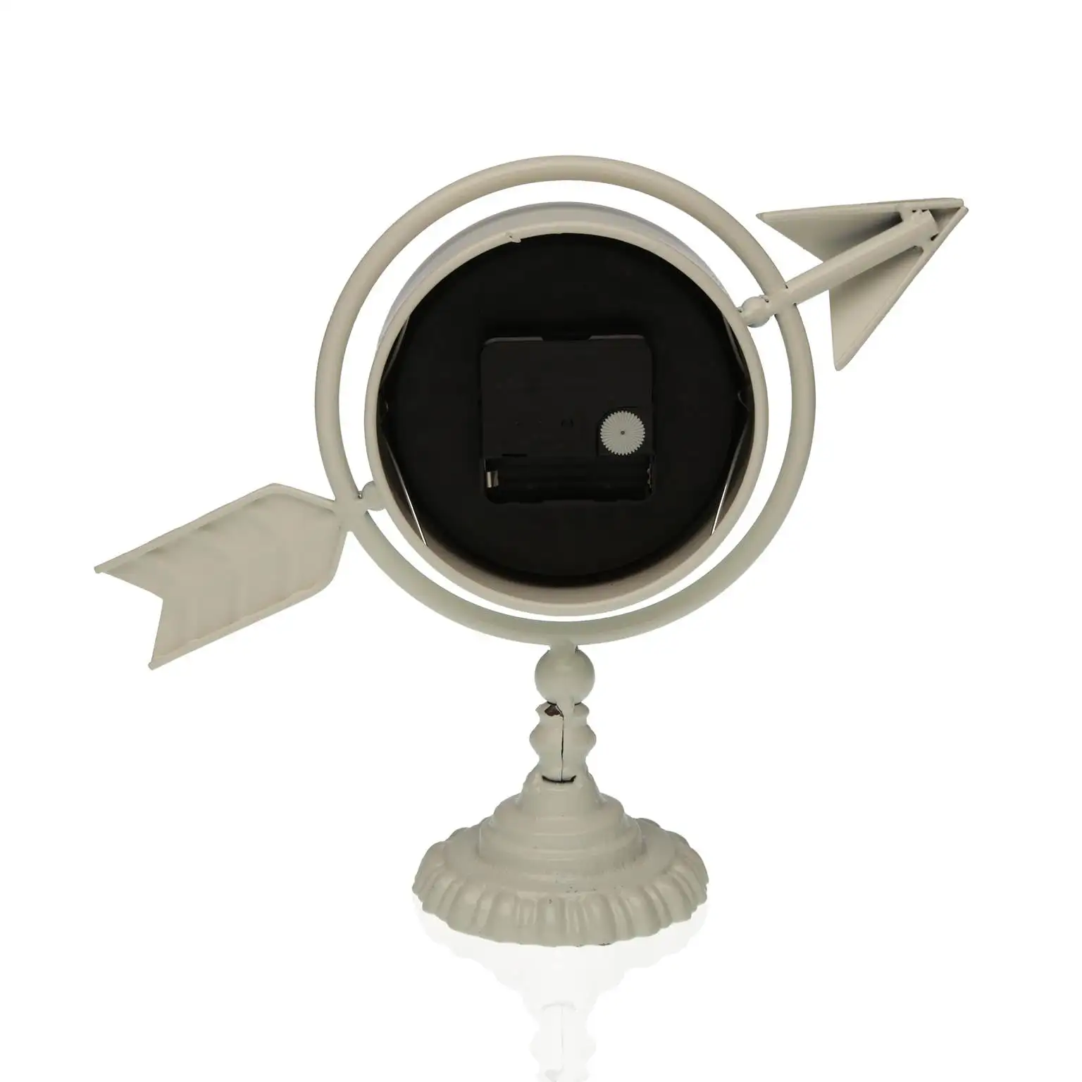 Horloge de table versa blanc fleche complete metal 23 x 16 x 8 cm_4725. Entrez dans l'Univers de DIAYTAR COTE D'IVOIRE - Où la Tradition S'unit à la Modernité. Explorez notre sélection pour trouver des produits qui allient héritage et innovation.