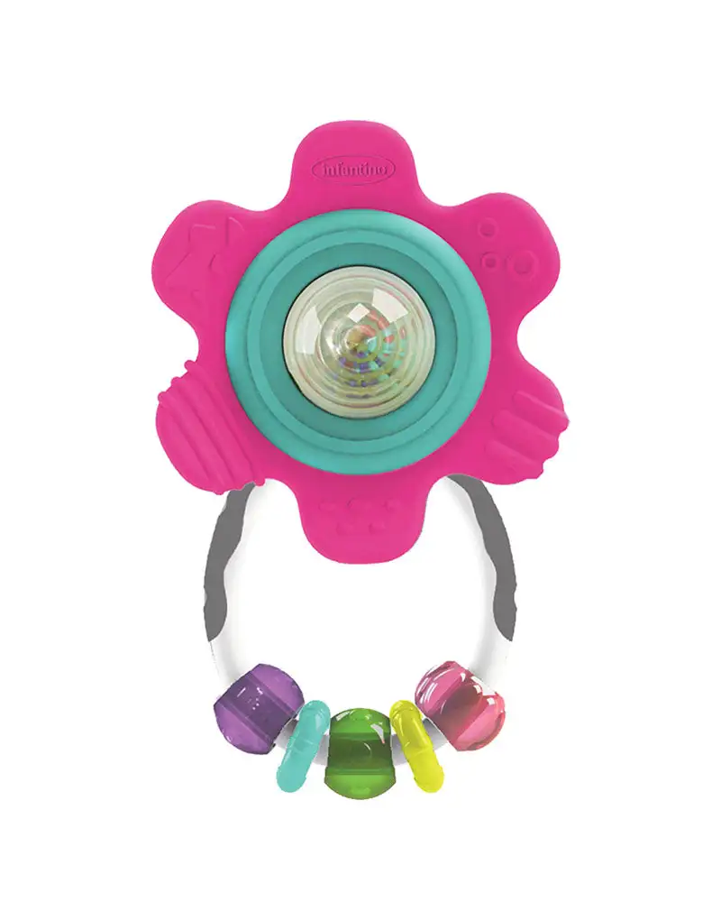 Infantino hochet rotatif de dentition fleur rose_9037. DIAYTAR COTE D'IVOIRE - Là où Chaque Achat a du Sens. Explorez notre gamme et choisissez des produits qui racontent une histoire, du traditionnel au contemporain.