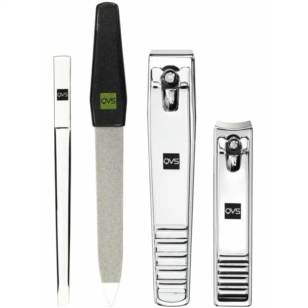 Kit manucure qvs 4 pieces_7818. DIAYTAR COTE D'IVOIRE - Là où les Possibilités sont Infinies. Parcourez nos catégories et laissez-vous séduire par des produits qui enrichiront votre quotidien, du pratique à l'esthétique.