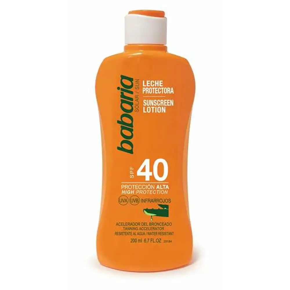 Lait solaire babaria f 40 aloe vera 200 ml_7506. DIAYTAR COTE D'IVOIRE - L'Art de Vivre le Shopping Authentique. Découvrez notre boutique en ligne et trouvez des produits qui célèbrent la culture et l'héritage du Côte d'Ivoire.