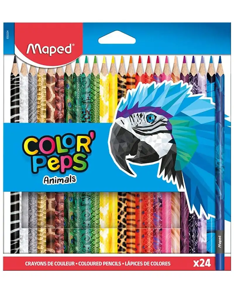 Maped boite de 24 crayons colorpeps animaux_6182. DIAYTAR COTE D'IVOIRE - Là où Chaque Produit Évoque une Émotion. Parcourez notre catalogue et choisissez des articles qui vous touchent et qui enrichissent votre expérience.