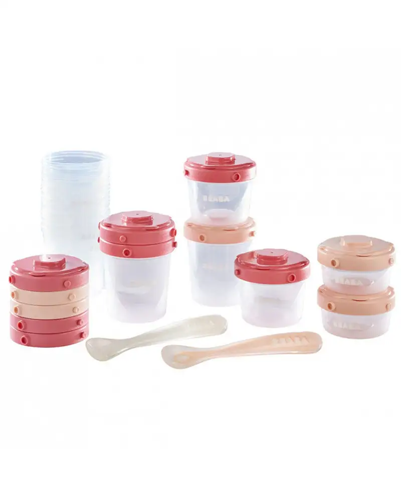 Pack premier repas beaba avec cuillere rose_1024. DIAYTAR COTE D'IVOIRE - Votre Plateforme pour un Shopping Inspiré. Explorez nos offres variées et découvrez des articles qui stimulent votre créativité et embellissent votre vie.