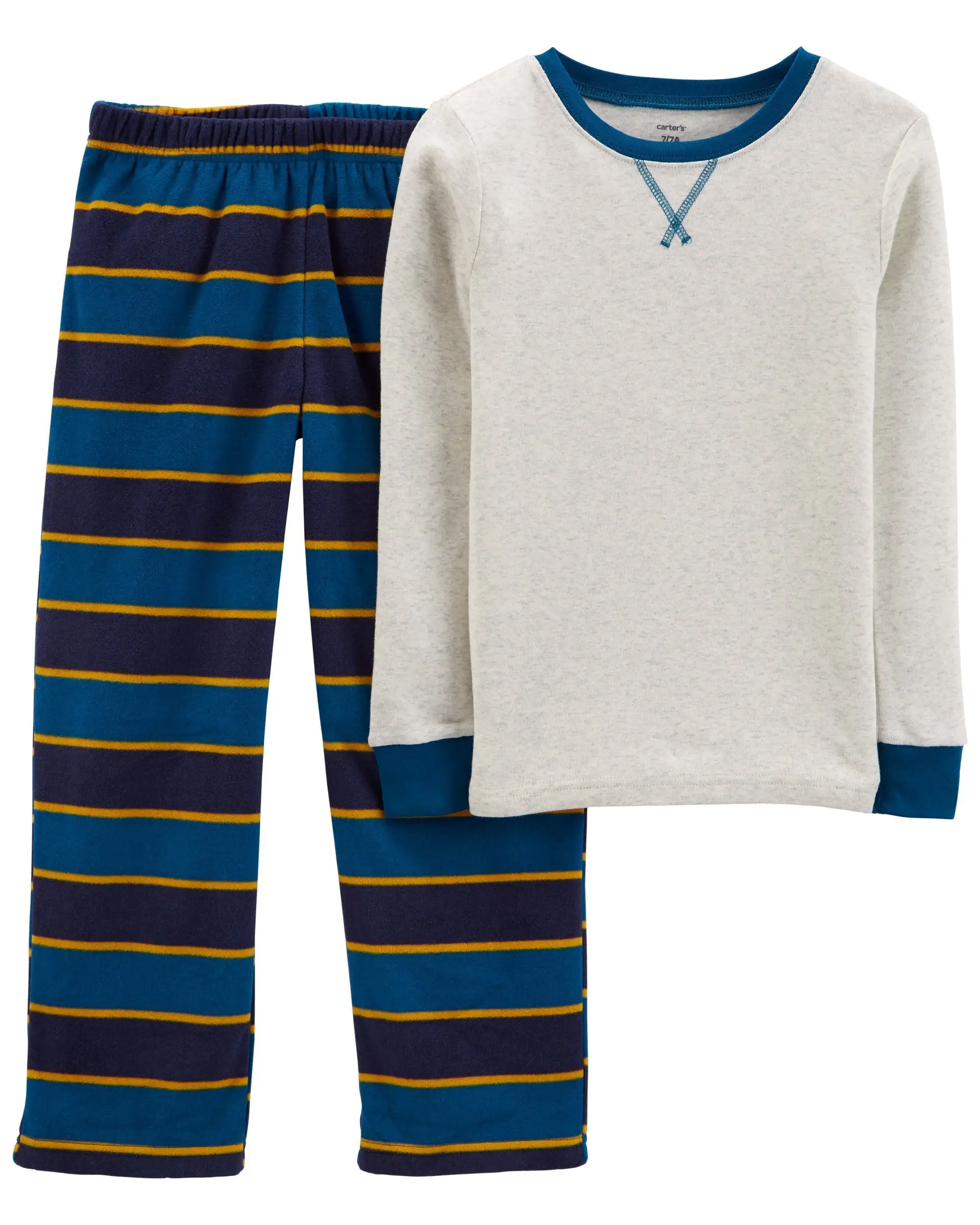 Pyjama 2 pieces en coton polaire rayures grand_5347. Bienvenue chez DIAYTAR COTE D'IVOIRE - Où Chaque Produit a son Histoire. Découvrez notre sélection unique et trouvez des articles qui racontent la richesse culturelle et artistique du Côte d'Ivoire.