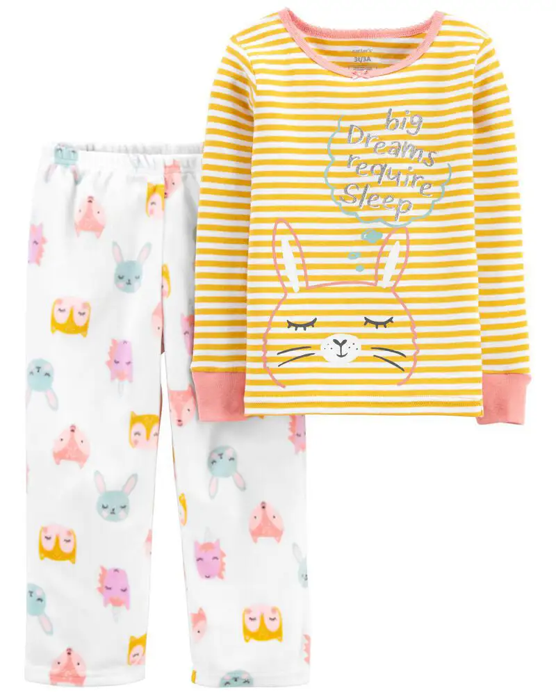 Pyjama 2 pieces en polaire lapin_9371. DIAYTAR COTE D'IVOIRE - Votre Destination Shopping d'Exception. Parcourez nos rayons virtuels et choisissez des produits qui incarnent l'excellence et la diversité.
