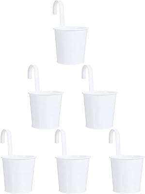 Yarno 6 pièces seau en fer en métal jardinière suspendu pot de fleur balcon jardin patio panier ovale pour garde corps mural clôture de ́cor. Faites des économies intelligentes avec DIAYTAR COTE D'IVOIRE . Parcourez notre boutique en ligne et trouvez des opportunités incroyables pour équiper votre maison, rester à la pointe de la technologie et vous habiller avec style, le tout à des tarifs défiant toute concurrence.