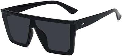 Lunettes de soleil carrées surdimensionnées à la mode pour femmes et hommes résistantes aux uv