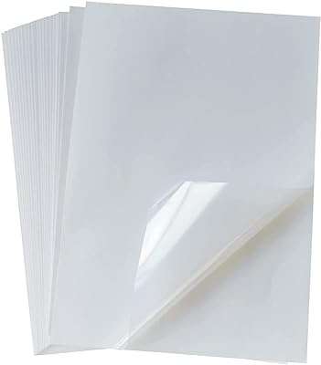 25 feuilles de papier autocollant en vinyle transparent imprimable au format. DIAYTAR COTE D'IVOIRE  vous offre un large choix de produits discount, allant des appareils électroménagers dernier cri aux vêtements à la mode en passant par les gadgets les plus innovants. Faites vos achats en ligne en toute simplicité et bénéficiez de prix avantageux pour équiper votre maison avec style, sans vous ruiner.