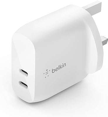 Chargeur mural belkin avec connecteur d'alimentation usb c 40 w (double port 20 par port. En quête des dernières tendances en matière d'informatique à prix abordable ? DIAYTAR COTE D'IVOIRE  est là pour vous ! Explorez notre sélection d'ordinateurs portables, de tablettes et de périphériques informatiques pour trouver les produits les plus performants à des prix attractifs.