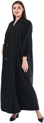 Abaya de style manteau pour femmes vêtements modestes mode modeste. DIAYTAR COTE D'IVOIRE  est la solution idéale pour les amateurs de bonnes affaires. Notre boutique en ligne propose une gamme complète de produits discount, allant des articles pour la maison à l'informatique, en passant par l'électroménager et la mode. Faites des économies sur vos achats tout en bénéficiant de produits de qualité chez DIAYTAR COTE D'IVOIRE .