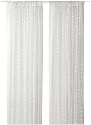 Rideaux transparents ikea 1 paire motif à pois blanc 145×250 cm (57×98"). DIAYTAR COTE D'IVOIRE  est votre destination en ligne pour trouver une vaste sélection de produits à prix réduits. Que vous recherchiez des articles pour la maison, des appareils électroménagers de qualité, du matériel informatique ou même des accessoires de mode tendance, vous êtes sûr de trouver les meilleures affaires chez nous !