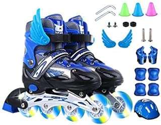 Ensemble de patins à roulettes réglables parfaits pour enfants avec flash. DIAYTAR COTE D'IVOIRE  est votre allié pour des achats discount de qualité. Explorez notre boutique en ligne et découvrez notre gamme complète de produits pour la maison, l'électroménager, l'informatique, la mode et les gadgets, le tout à des prix avantageux qui ne sacrifient pas la qualité.