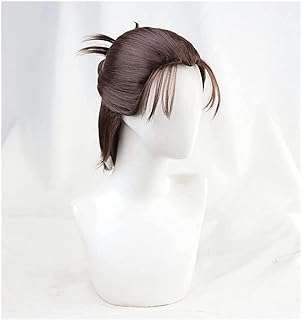 Perruque de cosplay eren jaeger attack on titan perruque marron foncé