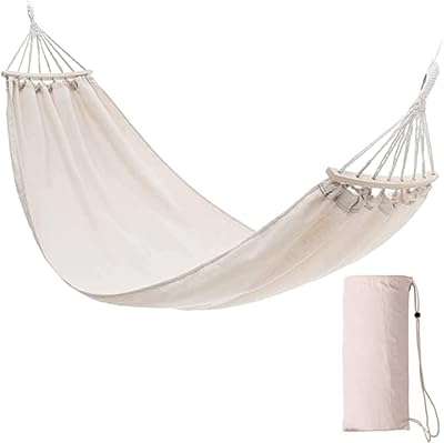 Chaise hamac en tissu coton toile confortable avec sangles d'arbre conception