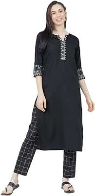 Kurta trapèze pour femme | kurti kameez prêt à porter costume traditionnel décontracté et formel. Cherchez-vous des produits de qualité à des prix abordables ? Ne cherchez plus ! DIAYTAR COTE D'IVOIRE  propose une sélection diversifiée de produits discount allant des articles ménagers aux produits high-tech, le tout à des prix défiant toute concurrence. N'attendez plus pour faire votre shopping malin.