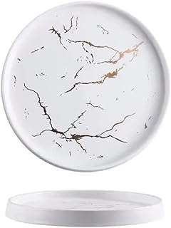 Assiette en céramique 25 x 3 cm assiettes à dîner incrustées d'or motif de marbre. DIAYTAR COTE D'IVOIRE  deviendra rapidement votre référence pour tous vos besoins discount en ligne. Découvrez notre vaste assortiment de produits allant des indispensables de la maison aux dernières innovations technologiques, en passant par les vêtements et les accessoires de mode à prix cassés. Profitez de notre offre exceptionnelle dès maintenant !