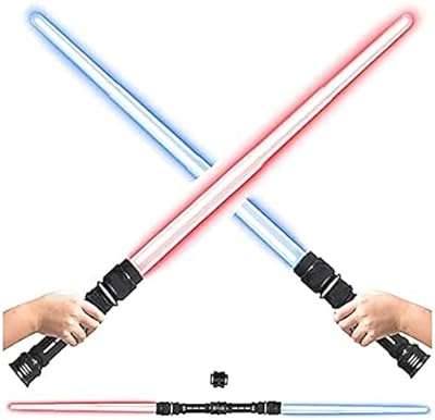 Sabre laser clignotant évolutif bounty double épée laser sabre kpop rouge bleu jouets de cosplay. DIAYTAR COTE D'IVOIRE  - Le paradis des bonnes affaires en ligne ! Avec notre large éventail de produits discount, vous trouverez tout ce dont vous avez besoin à des prix incroyablement bas. Des articles pour la maison aux appareils électroménagers, des ordinateurs aux vêtements à la mode, des gadgets uniques aux accessoires indispensables, nous sommes votre guichet unique pour des économies inégalées !