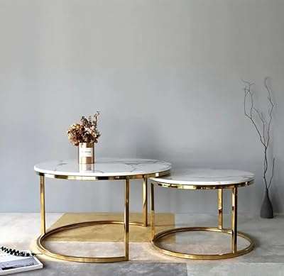 Ensemble de 2 tables basses pour le salon table basse ronde. Votre shopping malin commence ici chez DIAYTAR COTE D'IVOIRE, la boutique en ligne où vous trouverez tout ce dont vous avez besoin à prix mini. Explorez notre vaste sélection d'articles discount, des produits pour la maison aux dernières tendances en mode et en informatique, et offrez-vous des bonnes affaires sans vous ruiner !