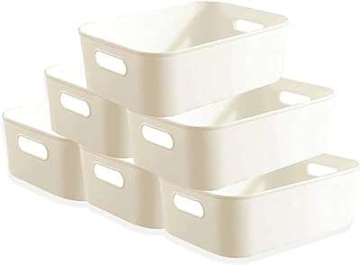 Bacs de rangement en plastique ensemble de 6 paniers de rangement organisateur de placard. Faites des économies intelligentes sur DIAYTAR COTE D'IVOIRE, votre boutique en ligne de confiance. Avec notre large sélection de produits discount, incluant la maison, l'électroménager, l'informatique et la mode, vous trouverez tout ce dont vous avez besoin à des prix défiant toute concurrence. Ne manquez pas nos offres promotionnelles et commandez en toute simplicité dès maintenant!