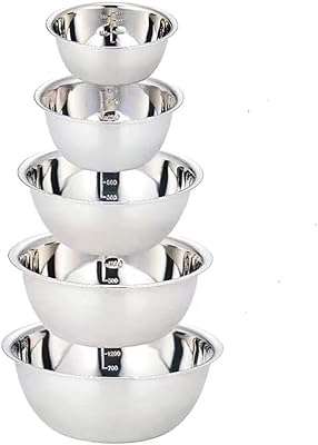 Bols à mélanger en acier inoxydable (lot de 5) ensemble de bols avec conception. DIAYTAR COTE D'IVOIRE, la boutique en ligne discount qui révolutionne votre shopping quotidien ! Profitez de prix mini sur une large gamme de produits, de la literie aux ordinateurs en passant par les appareils électroménagers et les tendances mode. Ne manquez pas nos offres exceptionnelles pour faire de bonnes affaires !
