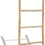Échelle à serviettes en bambou vidaxl avec 6 glissières étagère de rangement pour salle. DIAYTAR COTE D'IVOIRE  - La référence en ligne pour des achats malins ! Explorez notre catalogue varié incluant des produits discount pour la maison, l'électroménager, l'informatique et la mode. Optez pour la qualité à petit prix et ne manquez pas nos promotions exclusives.