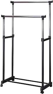 Porte vêtements double polyvalent robuste wt easy care | double barre + porte vêtements à roulettes avec étagère. Profitez de bonnes affaires toute l'année avec DIAYTAR COTE D'IVOIRE  ! Que vous recherchiez des articles pour la maison, des équipements informatiques abordables ou des essentiels de la mode, notre boutique en ligne vous propose un vaste choix de produits discount pour répondre à tous vos besoins.