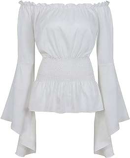 Blouse trompette à manches longues et épaules dénudées pour femme style. DIAYTAR COTE D'IVOIRE  - Le paradis des bonnes affaires en ligne ! Avec notre large éventail de produits discount, vous trouverez tout ce dont vous avez besoin à des prix incroyablement bas. Des articles pour la maison aux appareils électroménagers, des ordinateurs aux vêtements à la mode, des gadgets uniques aux accessoires indispensables, nous sommes votre guichet unique pour des économies inégalées !