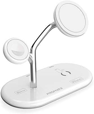 Station de chargement promate magsafe avec chargeur magnétique 5w pour apple. Envie d'être à la pointe de la mode sans dépenser une fortune ? DIAYTAR COTE D'IVOIRE  vous propose une sélection de vêtements et accessoires tendance à prix cassés. Que vous cherchiez des tenues pour toute la famille ou des pièces uniques pour vous démarquer, notre boutique en ligne généraliste vous garantit des achats mode discount qui feront sensation.