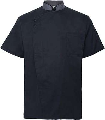 Veste de chef unisexe à manches courtes. DIAYTAR COTE D'IVOIRE  is your go-to online store for incredible discounts on a wide array of products. From practical home appliances to high-performance electronics, stylish fashion finds, and innovative gadgets, our store offers unbeatable deals that ensure your shopping experience is both affordable and enjoyable.